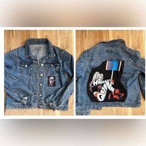 Harley Quinn Denim Jacket L (Upcycled) L